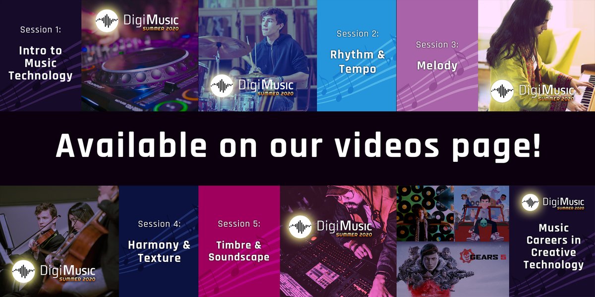 digimusic2020's tweet photo. Need guidance on composing music for the challenge? Want to learn about the music careers of BC industry professionals first hand? All of our music workshops and the industry panel are up on our Videos page to watch!

☀️ https://t.co/G9shOdN5hF https://t.co/IXqOMLfnyO