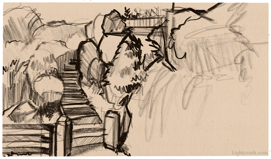 I like this one! Maybe because little staircases disappearing into shrubs is just my kind of vibe.

#littlelandscapes 