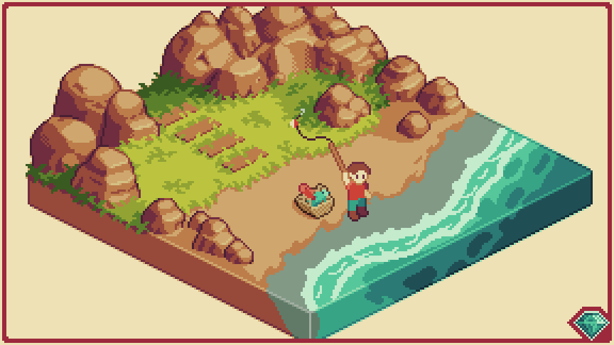 mirrutatep's tweet photo. A little isometric setting I made a few months ago for Tranquil Cove, a game I've been helping @cubez with

#pixelart #ドット絵 https://t.co/XEpvSN8iTu