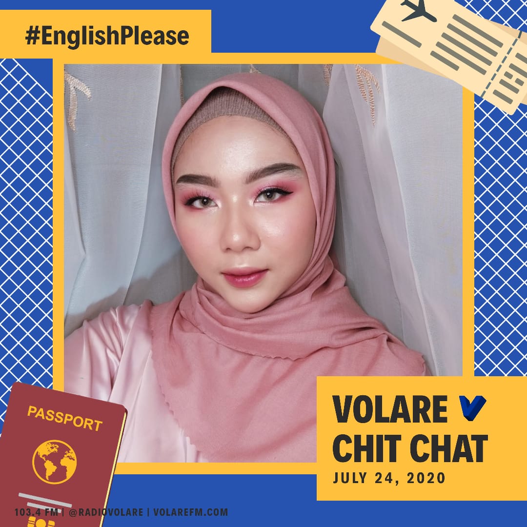 radiovolare's tweet image. Senang dengan make up dan berkesempatan menekuni dunia make up di bangku kuliah, tentu makin semangat dalam berkreasi, kan? Seperti Shafa Adrine Sevia, seorang beauty content creator yang siap bagikan pengalaman hobinya di #EnglishPlease di #VolareChitChat sekarang!