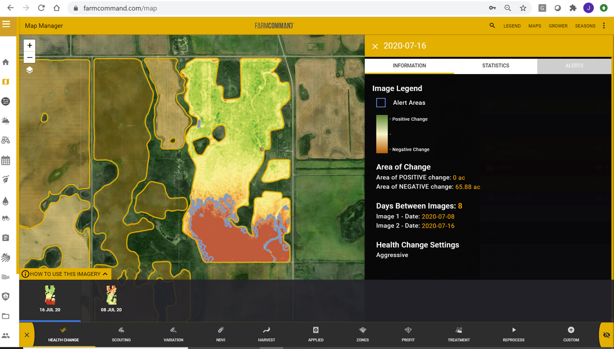 JeffPoppel's tweet photo. Received a call from a @farmers_edge client today. Hail storm on July 13th and crop adjuster coming out. Within a few minutes of looking in #FarmCommand he was able to get all the information he needed to support the claim! https://t.co/JQklp4UkOG