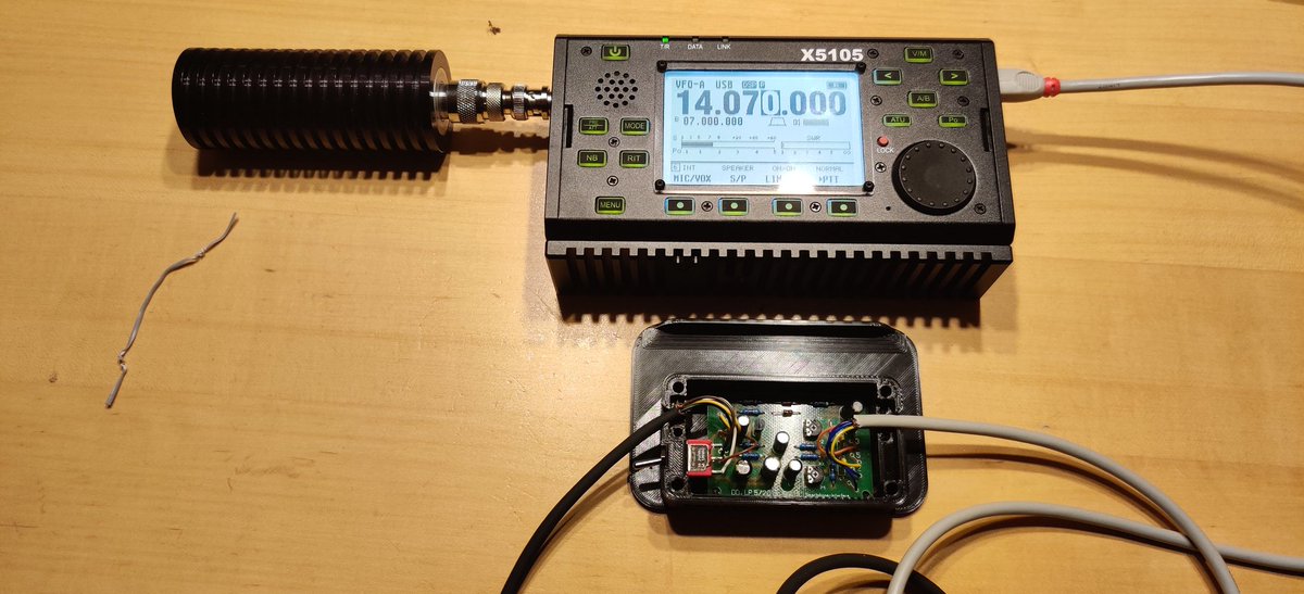 DL9MU's tweet photo. Testing the new selfbuild Digimode Interfaces for the #x5105 #TS480 #ft891 . Works fine on the bands. Good DX to all.

#digimode #hamradio #fieldday #3Dprinted #qrp #shackinacan https://t.co/BRCrwdsF5Z