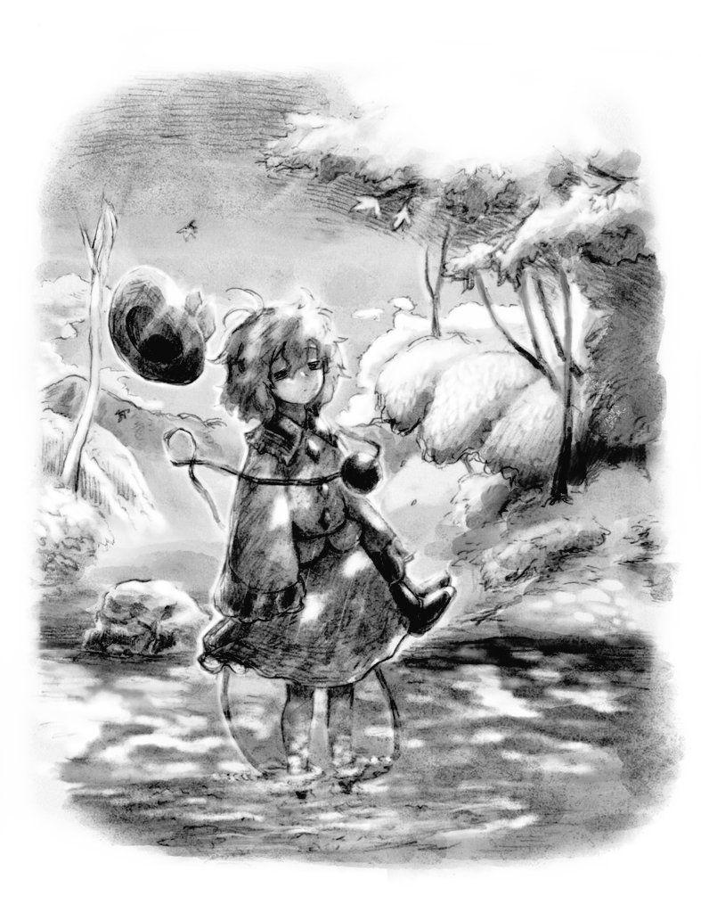 #絵をモノクロにするとかっこいい
何処と無く 