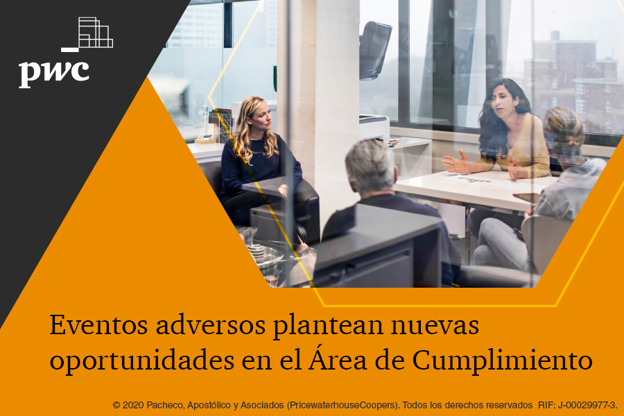 PwC_Venezuela's tweet photo. Gobierno Corporativo, Riesgo y Cumplimiento son tres áreas claves a considerar para dar una respuesta efectiva ante una adversidad y cómo la figura del Oficial de Cumplimiento contribuye en su integración

Todo lo que necesita saber en https://t.co/LlbPfhNadL https://t.co/QI52Zg479t