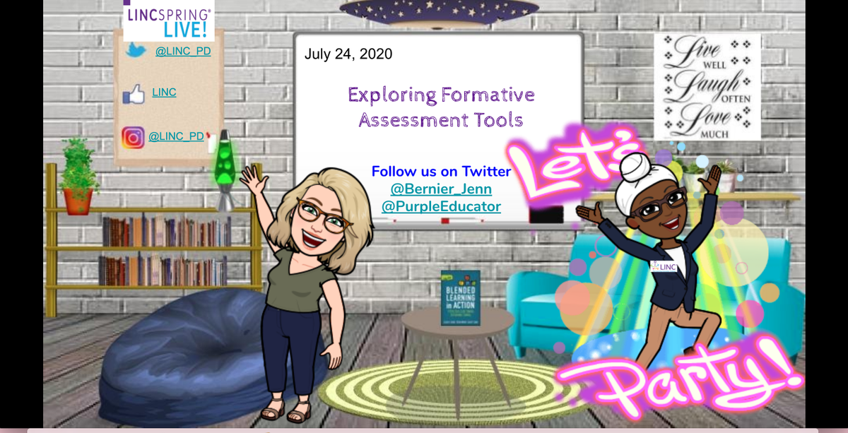 Bernier_Jenn's tweet photo. @PurpleEducator and I just had a BLAST with educators as we  explored Formative Assessment Tools!🤩 Thanks to all who joined in #LINCspring LIVE! @LINC_PD @lincspring #remotelearning #BLinAction #HappyFriday https://t.co/SiM5pJ6s19