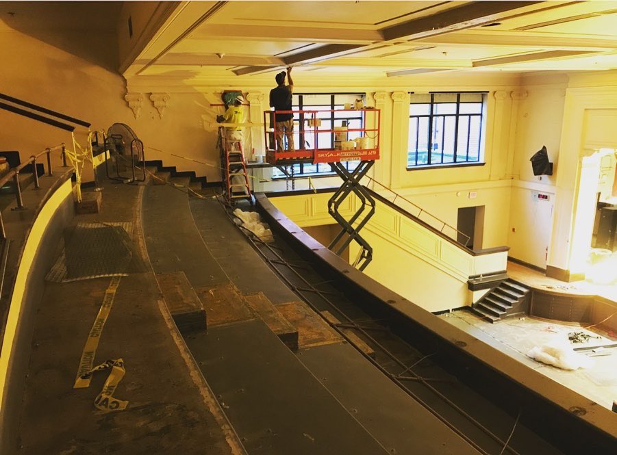 YoungWrightArch's tweet photo. We are making progress at @LancasterCSD The asphalt pavement top course is completed at the High School Tennis Courts and the Middle School Auditorium repairs are in progress! #YWARCH #architecture #Buffalony #lancastercsd #progress #construction #k12 https://t.co/q0SmFQVTz6