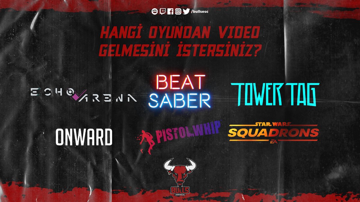 bullsesc's tweet photo. Hangi VR oyunlarından videolarımızın gelmesini istersiniz? Yorumlarda belirtin!

#VRTheBULLS #VRHERE https://t.co/Yh8a3a6nvw