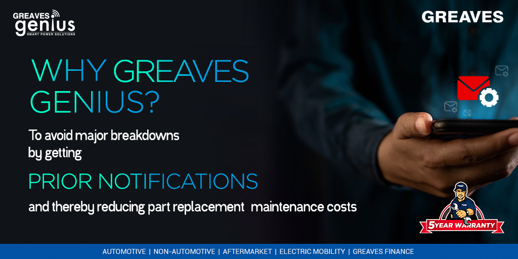 GreavesCottonIN's tweet photo. Greaves Genius series is focused on being reliable and efficient.
With notification alerts, you can now fix issues and reduce downtime for uninterrupted power supply.
#GreavesGeniusGenset #GeniusGenset #Greaves #ForTheGeniusInYou #GreavesPower https://t.co/C4Ttt4sEN8