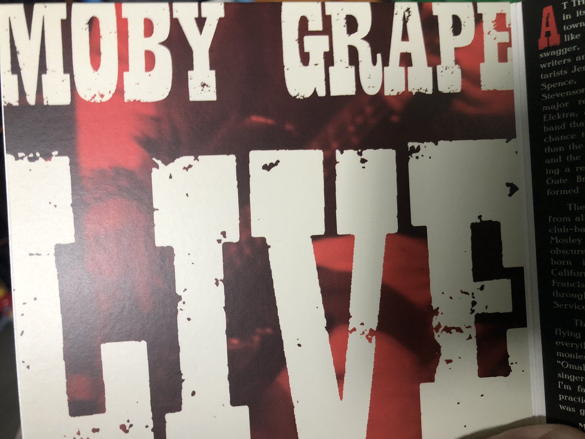JodyJFoss's tweet image. #NowPlaying 
#MobyGrape

Moby Grape - “Live: 1966-1969” (2010)👌❤️🤘

Tremendous live Grape performances, including their complete four-song Monterey Pop set. These guys were a kick-ass live act!👍