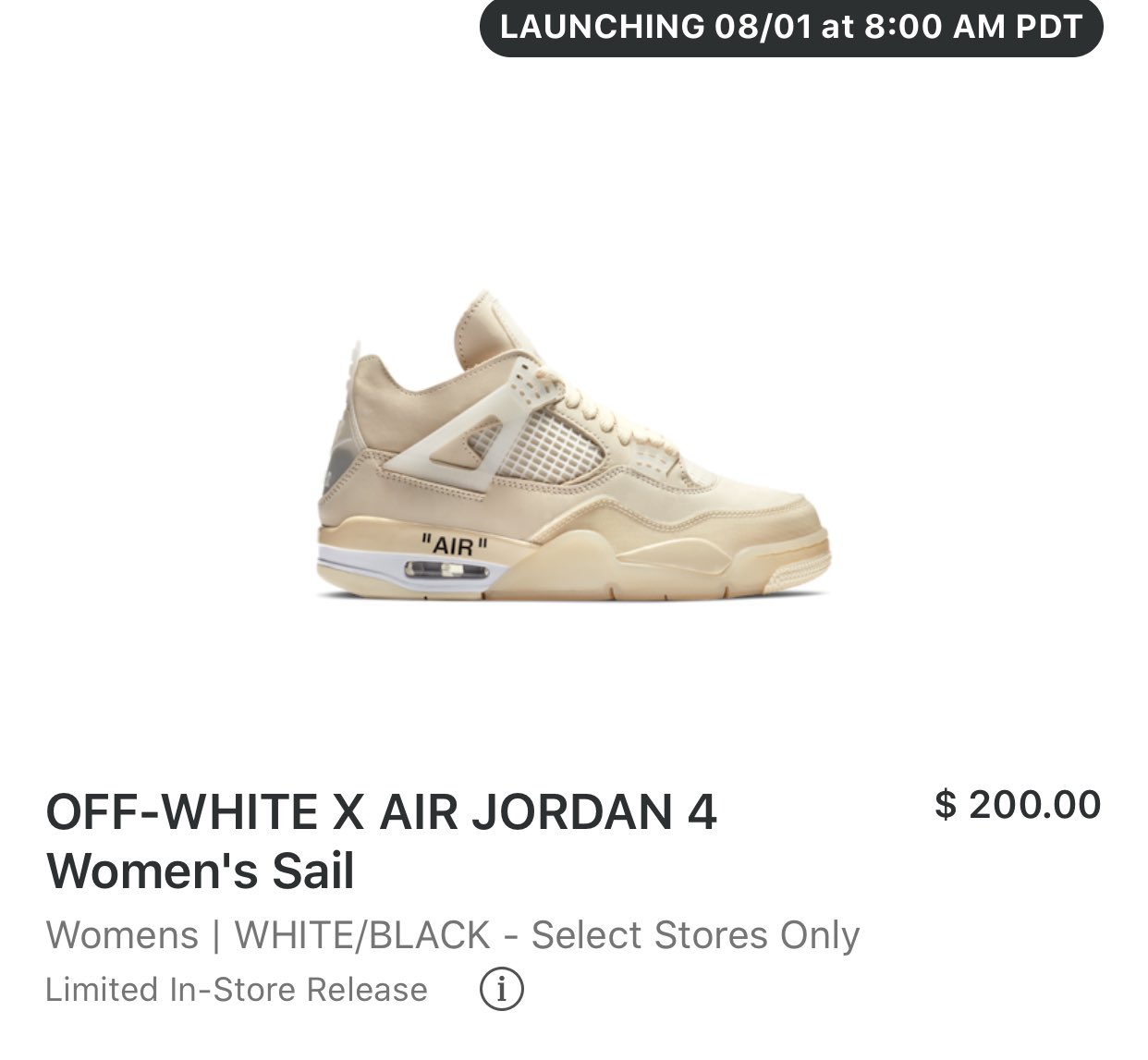 jordan 4 off white footlocker