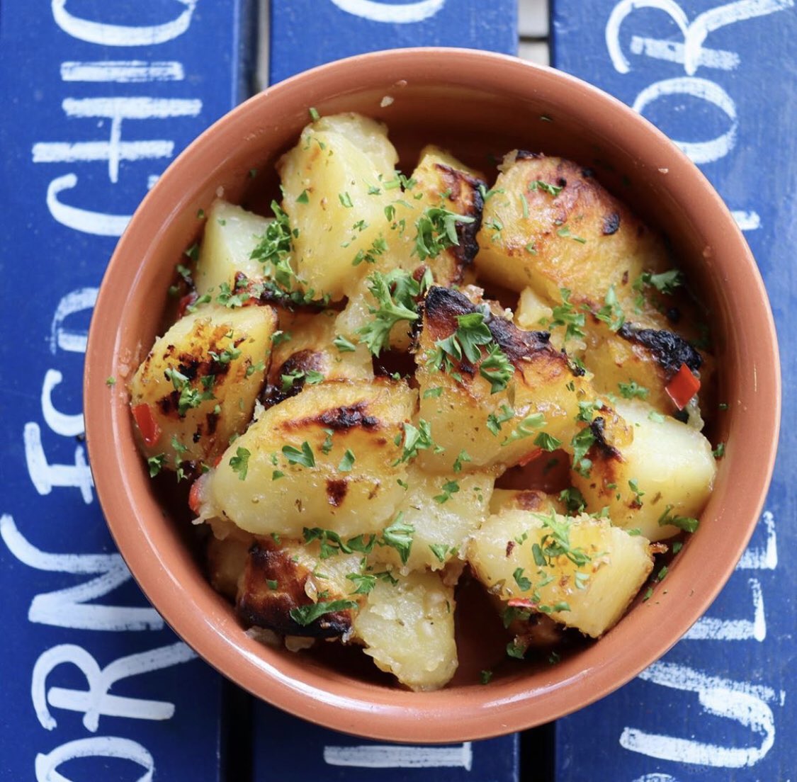 Drool time. Potatoes with fresh rosemary &amp; oregano #foodlovers #soho