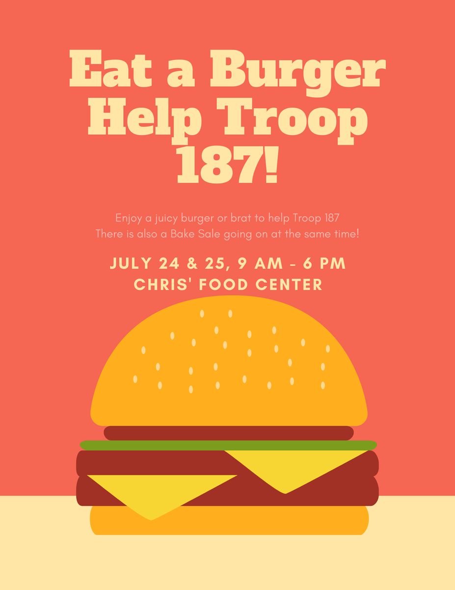 ECTrack2580's tweet photo. Hey everyone in the Sandstone area!! If you are looking for something to eat today or tomorrow, head to Chris' Food Center and help support my Scout Troop! #Fundraiser #BakeSale #BBQStand #Scouting https://t.co/hr8DjWtGY3