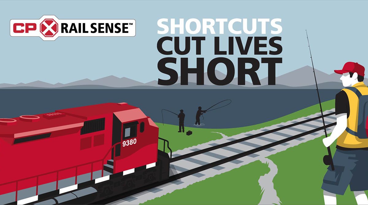 CPKCrail's tweet photo. Stay safe this summer when finding that perfect fishing spot and never take a shortcut. #CPRailSense #LookListenLive @oplifesaver @olinational https://t.co/NTc2r9Fm10 https://t.co/jIzqeuph4z