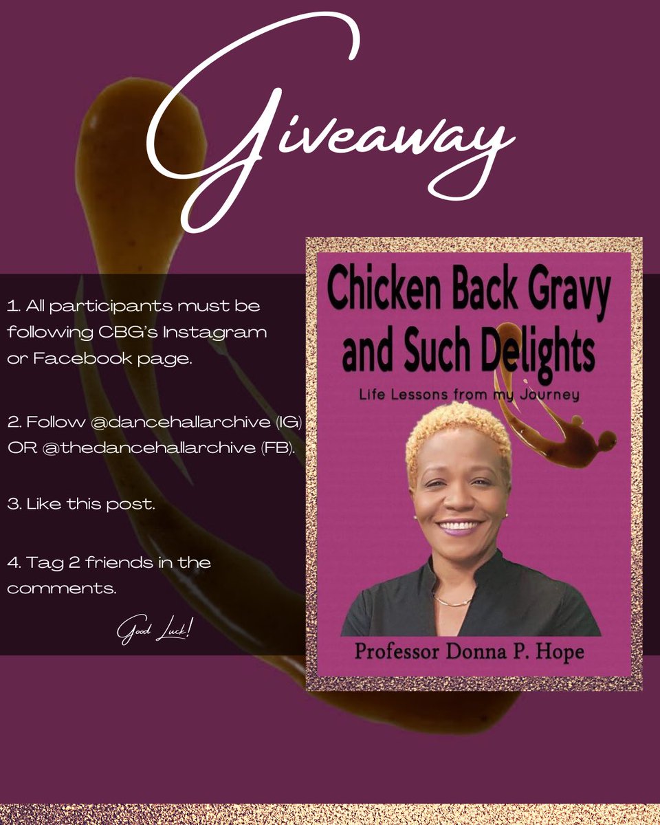 danchallarchive's tweet photo. Win a free copy of Chicken Back Gravy and Such Delights by @donnaphope in just 4 simple steps 🤯⁣

Head over to Chicken Back Gravy on IG or FB RIGHT NOW! ⁣
Competition closes 26/7/2020 https://t.co/OObTFqhCHb