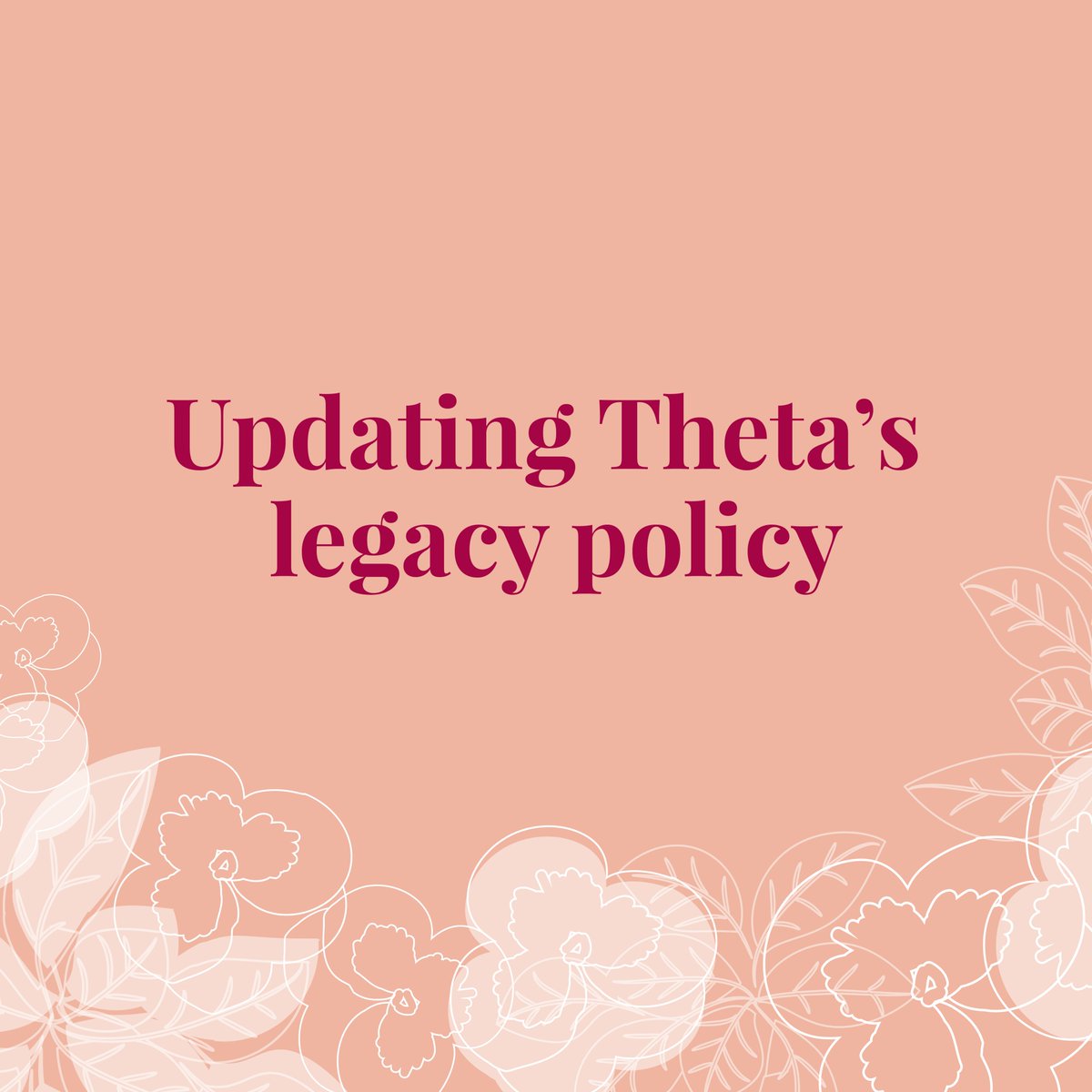 Grand Council has voted to eliminate preferential treatment of legacies during recruitment. Theta’s mission is to help women grow, both intellectually and personally, and access to those opportunities should not depend on generational privilege. More at bit.ly/thetainclusion
