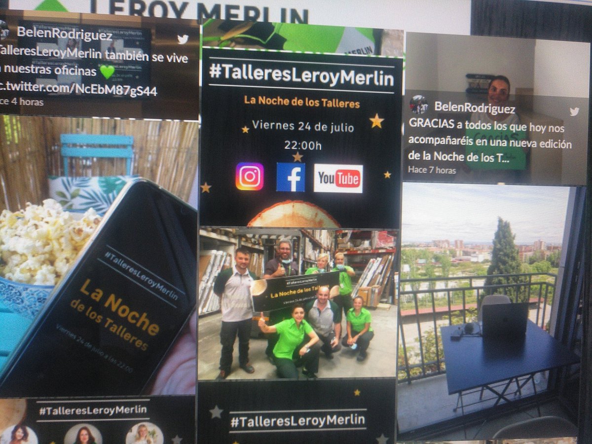 Maria_FernadezM's tweet photo. Calentando motores !!! Todos los fans de #TalleresLeroyMerlin ya están listos para disfrutar de La Noche de los talleres de @leroymerlin_es ! A las 22h!! https://t.co/DfPE19BafA