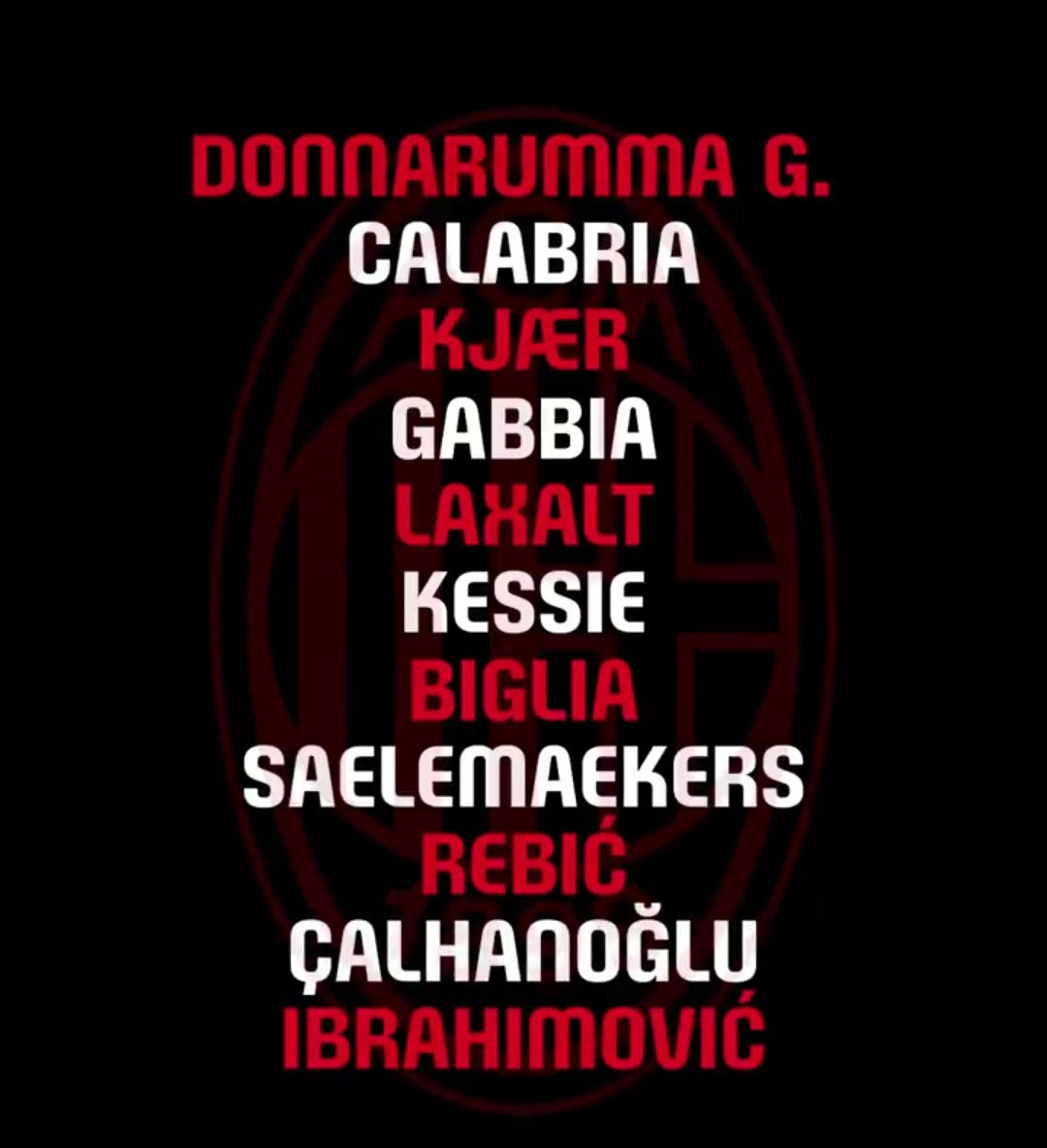 papantengah's tweet photo. #ACM XI: Donnarumma; Calabria, Gabbia, Kjaer, Laxalt; Kessie, Biglia; Saelemaekers, Hakan, Rebic; Ibrahimovic.
#ABC1907 XI: Gollini; Toloi, Caldara, Djimsiti; Hateboer, De Roon, Freuler, Gosens; Papu Gomez, Malinovsky; Duvan Zapata.
#SerieA https://t.co/ja3TY3Jec1
