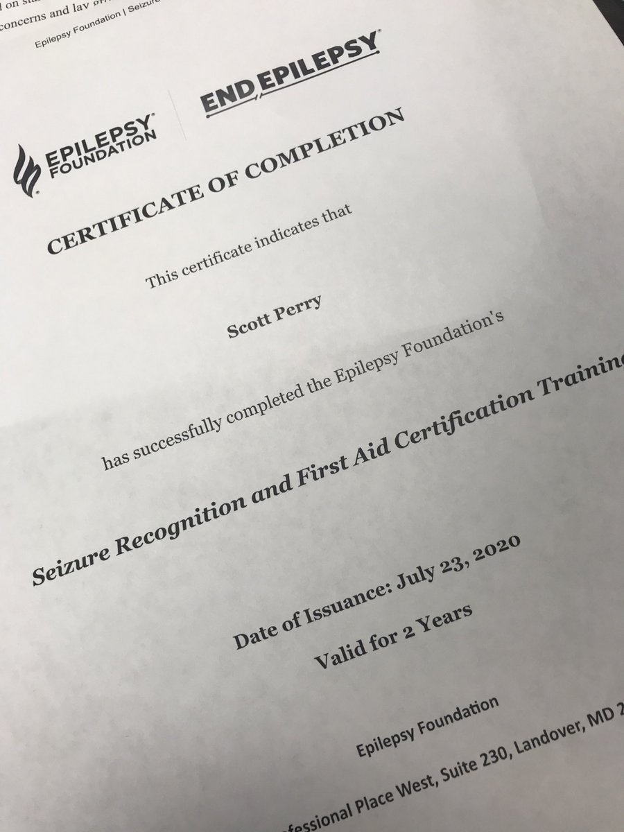 TheNotoriousEEG's tweet photo. I got my Seizure First Aid certification from ⁦@EpilepsyFdn⁩ - have you got yours? You can sign up for future training sessions at https://t.co/TgFnZtg1o1 https://t.co/DxBEyms68g