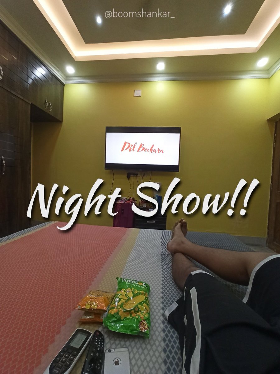 boomshankar_'s tweet photo. Night Show!! 

#DilBechara #BoomShow https://t.co/QAok7QFvKs