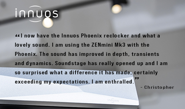 Innuos's tweet photo. Thank you Christopher for your amazing feedback on our #PhoenixUSB. Glad to know it exceeded your expectations!
#innuos #innuosphoenix #PhoenixUSB #innuosstreamer #streamer #musicstreaming #musicstreamer #musicserver #usbreclocker #usb #worldclass #audiophile #review #reclocker https://t.co/pCNtdvx41T