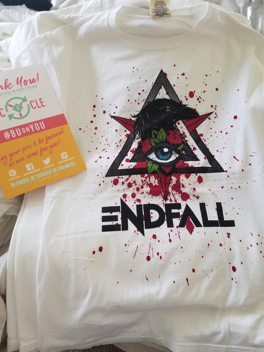 endfallofficial's tweet photo. Looks like we have some new shirts! S-2XL $25! DM for orders #endfall #brokenandbleeding #newmerch #metal #music #band https://t.co/dTTJTFhDiH