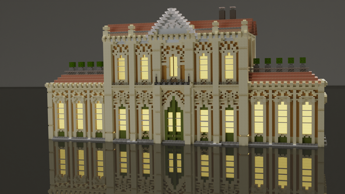 🇵🇹Palace of Quelez, Portugal, in #Minecraft 

🛠️Built on: <a href="/BuildersRefuge/">Builder's Refuge</a> 

📸Render: @VnikusGaming