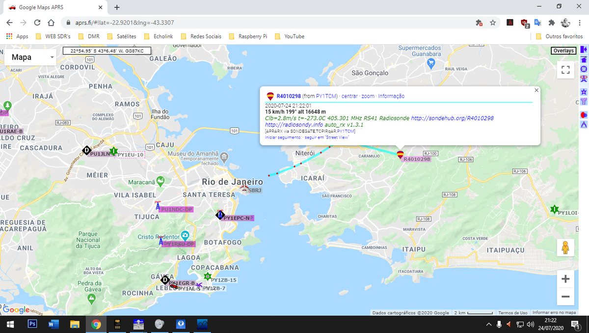 clovisalberti's tweet photo. Rastreamento de uma Radiosonda RS-41.
#meteorology #climate #sdrsharp #sdr https://t.co/gUZVGxvecW