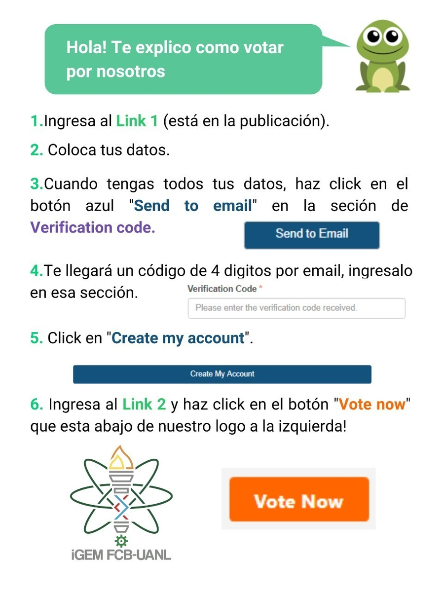 ¡Ayúdanos! Somos un grupo de estudiantes concursando en una competencia internacional representando a México con una alternativa ecológica para apagar incendios forestales ¡necesitamos tu ayuda para ganar!
Link 1: bit.ly/2CzGXK9
Link 2: bit.ly/3fIm1Pw