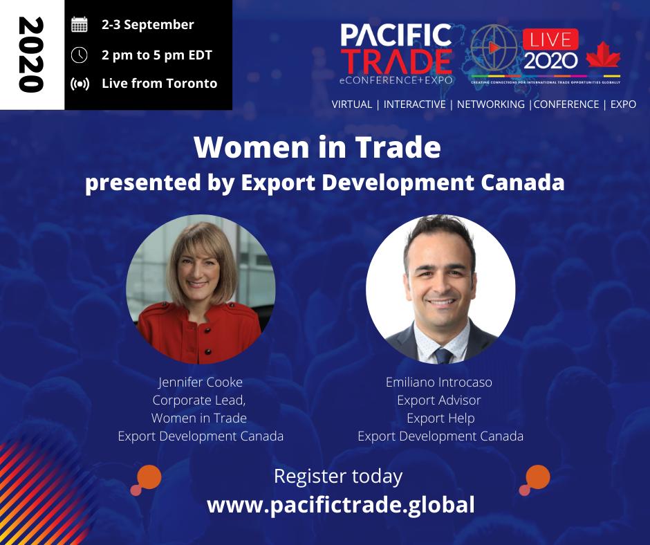 Thanks to the Pacific Trade Show for inviting us to deliver the presentation for Women in Trade and Export Market Access.  The event will be held virtually this time around and you can register at 🔗pacifictrade.global #womeninbiz #ExportMarketAccess #virtualtradeshows