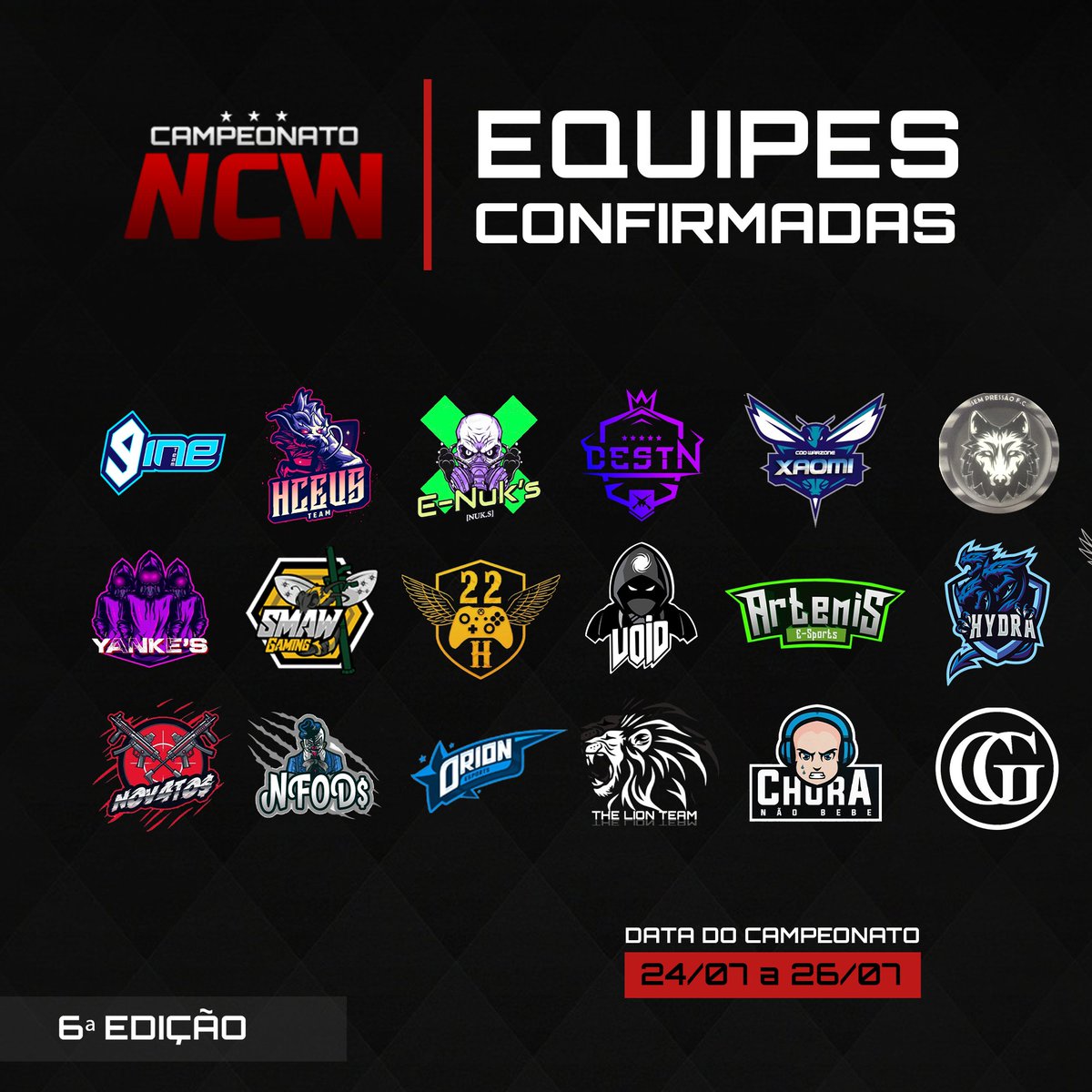 LigaBgc's tweet photo. EQUIPES CONFIRMADAS!!!
-
Essa é a lista dos maestros que disputaram R$200 esse fim de semana.
-
No canal da BGC vc  consegue acompanhar de perto com a narração do @renanguerrax.
-
Torne-se um campeão ❤🔥🏆
-
#gobgc #CodWW2 #CODMW #CoD2020 #CallOfDuty https://t.co/FBdSvTYVly