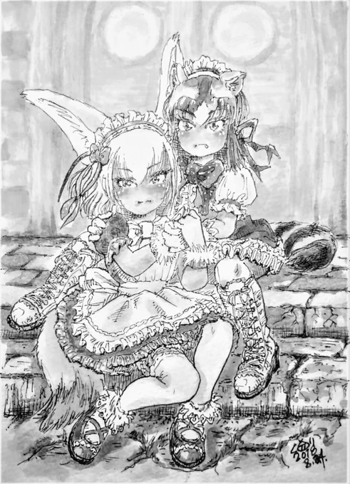 #絵をモノクロにするとかっこいい ?? 
