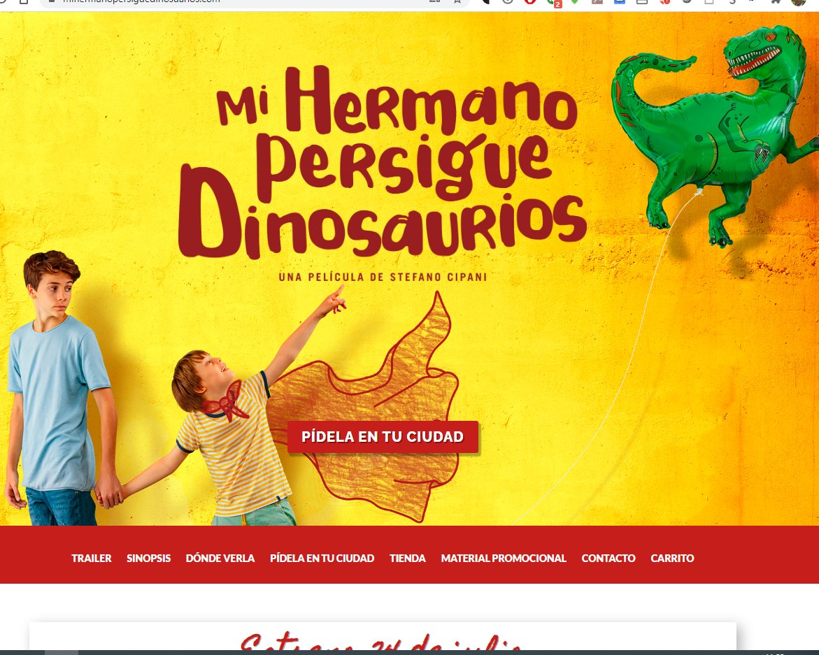 Santi Rodriguez (@santihumor) on Twitter photo Hoy se estrena "Mi hermano persigue dinosaurios" una película de
<a href="/Bosco_Films/">Bosco_Films</a> protagonizada por un niño con síndrome de down. Aquí tenéis los cines donde se estrena y también podéis pedirla para vuestra localidad. Merece a pena apoyarla.
Se agradece RT
mihermanopersiguedinosuarios.com Hoy se estrena "Mi hermano persigue dinosaurios" una película de
<a href="/Bosco_Films/">Bosco_Films</a> protagonizada por un niño con síndrome de down. Aquí tenéis los cines donde se estrena y también podéis pedirla para vuestra localidad. Merece a pena apoyarla.
Se agradece RT
mihermanopersiguedinosuarios.com