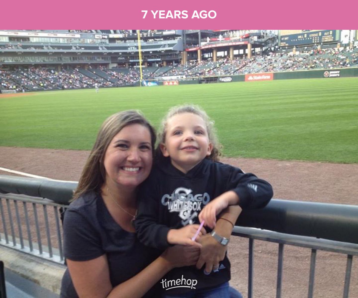 NikkiRude's tweet photo. @ChuckGarfien This was taken 7 years ago today! My little super fan is missing visiting the park to cheer on her @whitesox! ⚾️ https://t.co/PTwBBPLXX1