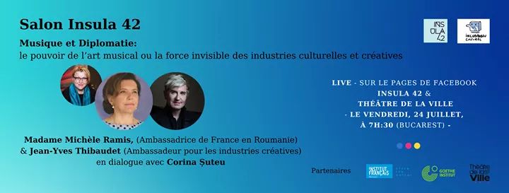 MicheleRamis's tweet image. Très heureuse d'avoir débattu avec le pianiste Jean-Yves Thibaudet et l'ex-ministre 🇷🇴 de la Culture Corina Şuteu des liens entre musique et diplomatie et du pouvoir des industries culturelles et créatives. Merci à Insula42 pour cette belle opportunité!
👉bit.ly/2OS1fky