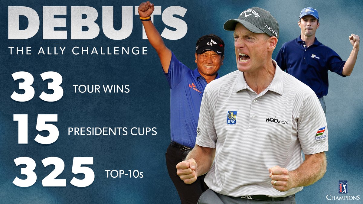 ChampionsTour's tweet photo. We're back ... with new additions! 👀

@jimfuryk, @mweirsy and K.J. Choi will debut at @AllyChallenge. https://t.co/Hl8L5cqA67