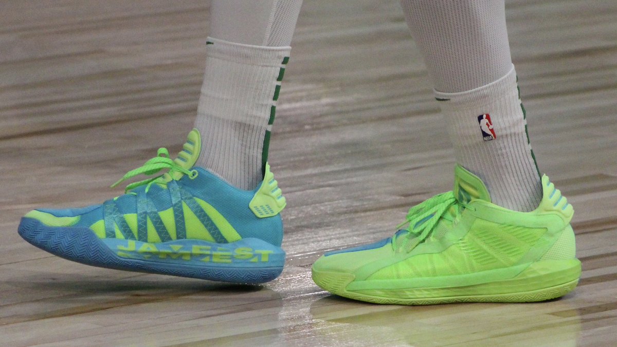 adidas dame 6 green and blue