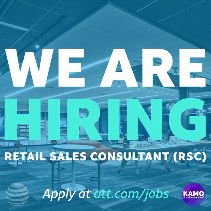 LanceAlbertson2's tweet photo. Happy Friday! 
Do you know someone who is hunting for a new career opportunity?

It's time to share the great news because WE ARE HIRING! 
Apply at https://t.co/6gKpsdRCUC

#KAMOkareers #LifeAtATT https://t.co/F0N37rKa9D