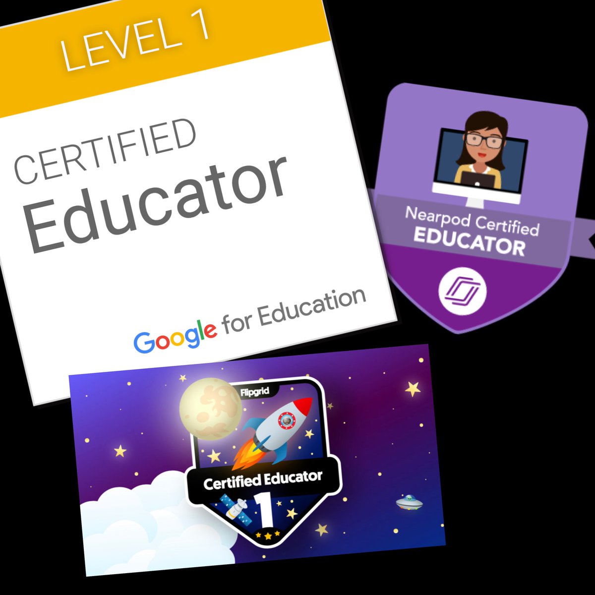 Spent the week working on educator certifications. #googlecertified #nearpodcertified #flipgridcerrified @NCCyberAcademy1 <a href="/NCCAMiddle/">NC Cyber Academy Middle School</a>  <a href="/nc_ncca/">NC Cyber Academy Elementary (NCCA)</a>