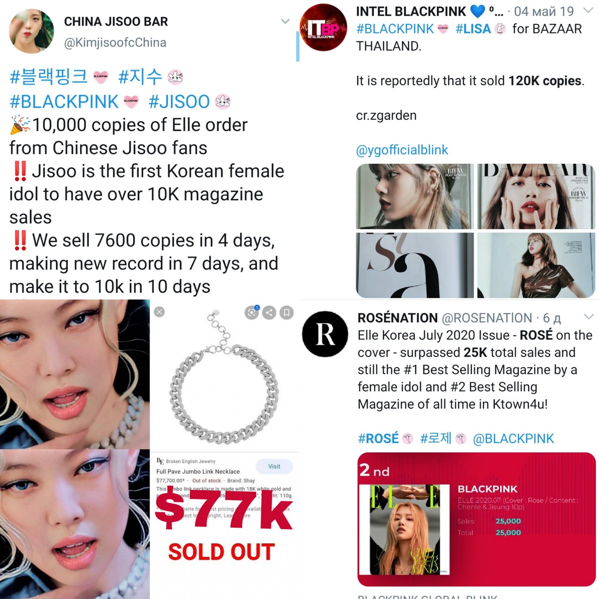 " @BLACKPINK has no impact"They sell out and trend everything they touch. And let's not forget how they made the girl crush concept a trend again 