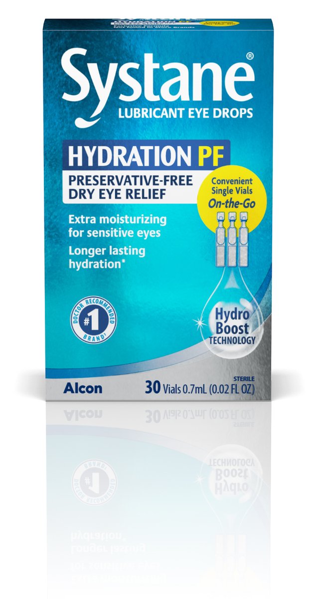 Excited to share a new preservative free (PF) artificial tear for #dryeye patients: 

Systane® HYDRATION PF with HydroBoost technology

A new dual polymer tear: bit.ly/SystaneHydrati… 
To learn more: bit.ly/AlconSystane

#Ad #alcon #seebrilliantly #systane 
#optometry