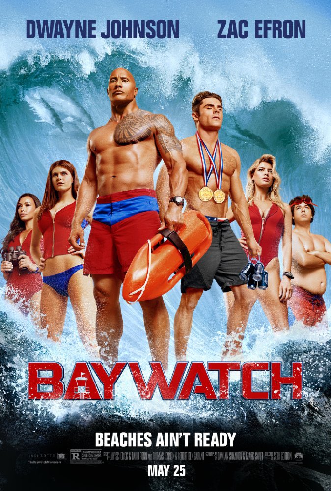 baywatch : 5/10 c’est trop un film banal américain à mon goût limite si on pouvait pas prédire la suite tellement c’est du vu et revu sinon ça va c’était cool un film à regarder quand tu galères