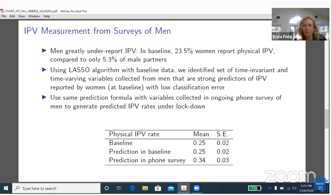 That study still waiting IRB approval, but in the meantime survey of men in another ongoing trial [via phone] & use of algorithm estimates to see what factors predict reporting of IPV [men under-report] 9/n