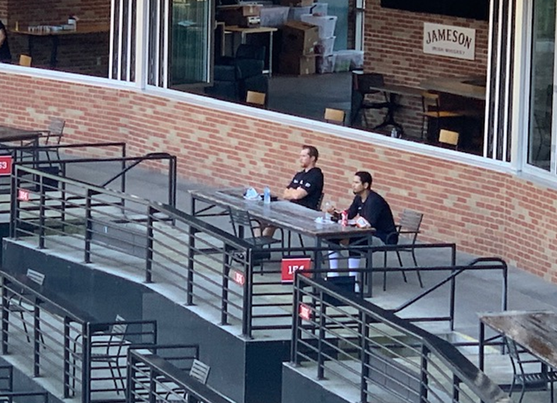 As we count down to the start of tonight's #Indians-Royals game, check out Tribe pitchers @Mike_Anthony13 and @Cookie_Carrasco enjoying a pre-game meal! (Photos: @brianjcrane)