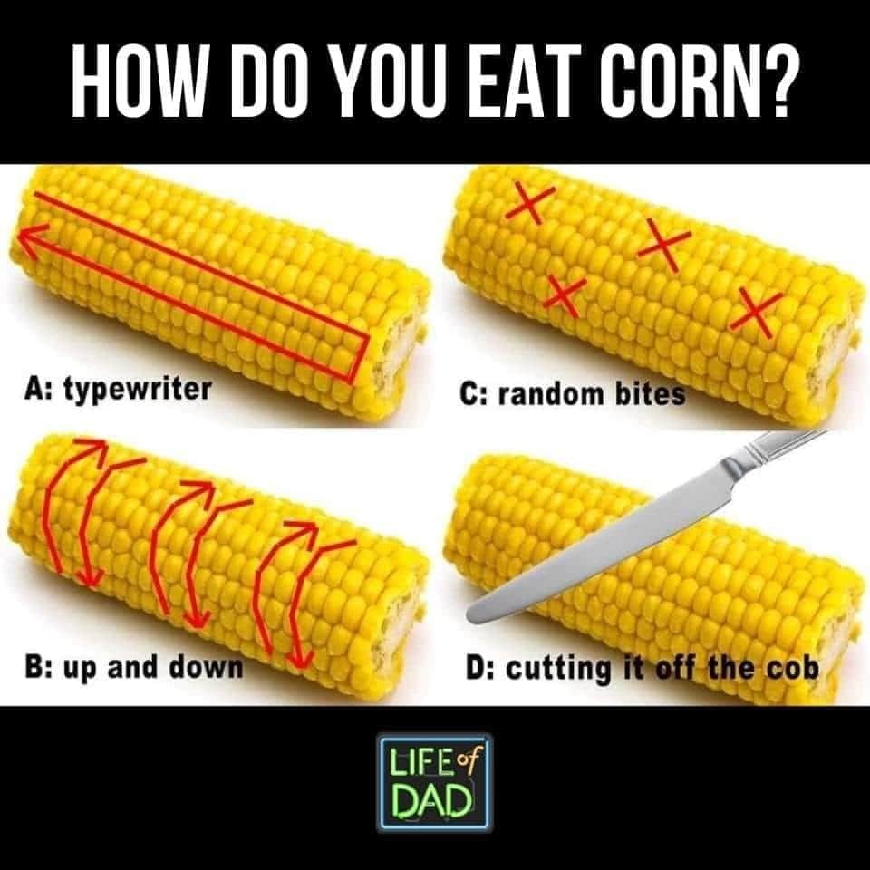 How do you eat corn on the cob? 