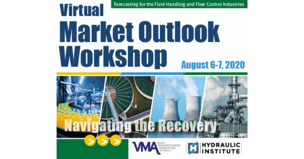 EmpoweringPumps's tweet photo. .@ValveMfgAssn and @HIpumps have partnered to present the 2020 Virtual #Market Outlook #Workshop: Navigating the Recovery. Register now for this August 6-7th event. https://t.co/01vQSGJb00 #ValveTalk #VMOW #VirtualVMA https://t.co/73eIBHKwLs