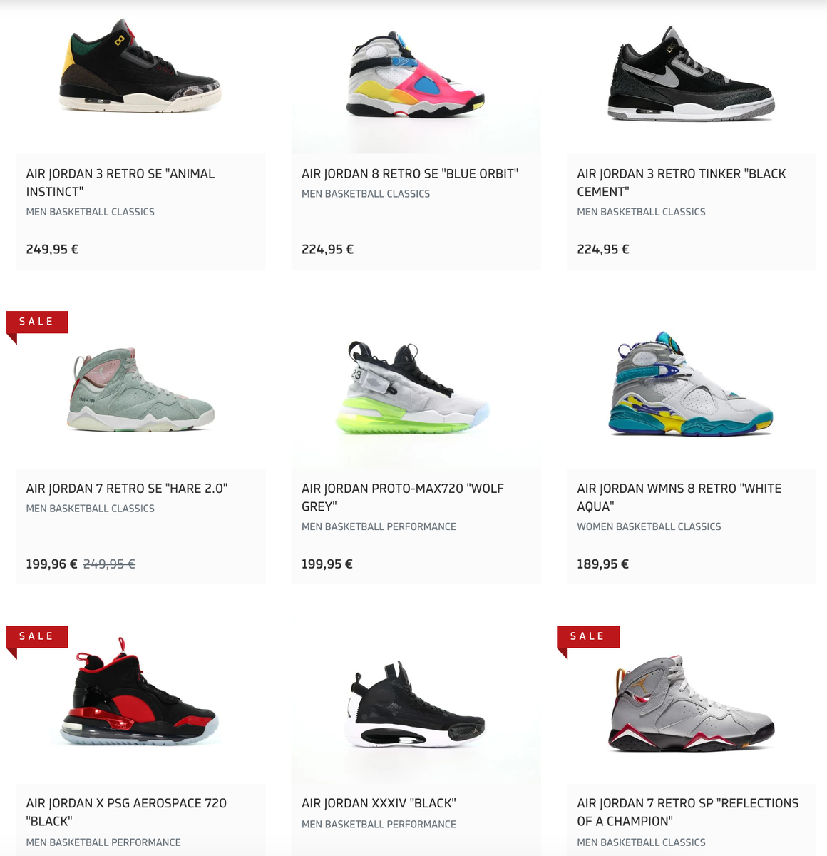 air jordan styles by year