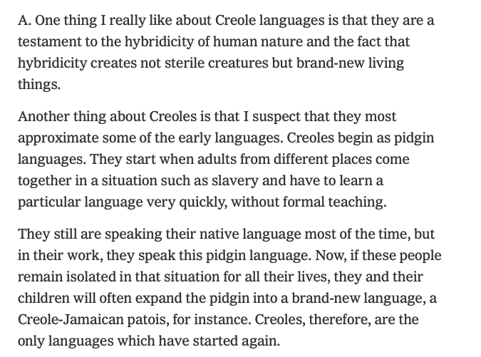 Now, I will grant you that the comparison isn't exact; we who created the language didn't come here as enslaved people. (Maturely does not make "Working for Ellen DeGeneres" joke)