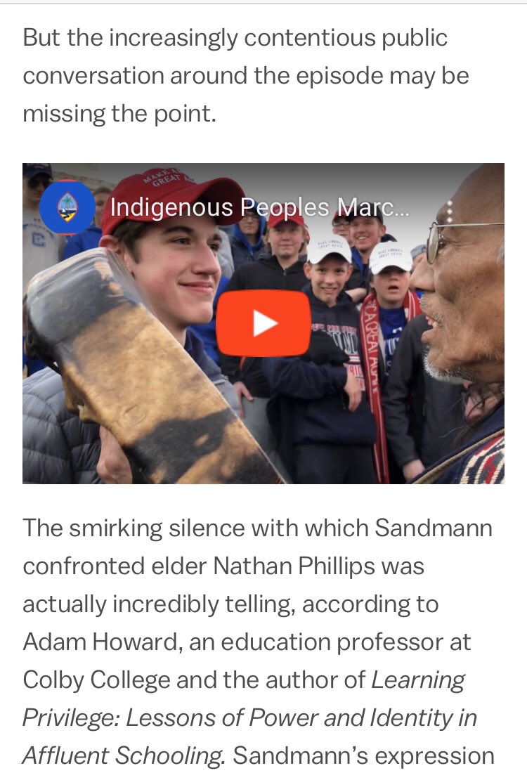  @voxdotcom doubled down after the situation was corrected (we’ll see more of that soon) and STILL see the issue as being a teenager’s “smirking silence” rather than his being defamed in the national media.