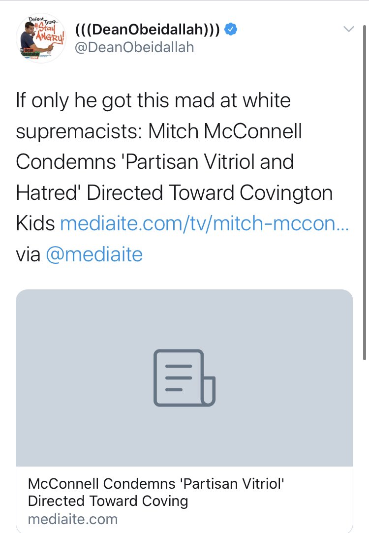  @DeanObeidallah is becoming a regular four-pic member on here, this time for demeaning kids as being racist embracers of white supremacy.