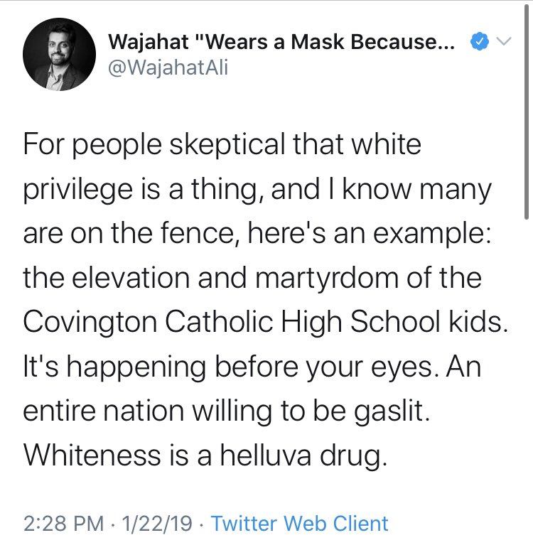 And there were those who just kept doubling down even after this story was debunked and the adults in the room apologized. Here’s  @WajahatAli (just a sampling)